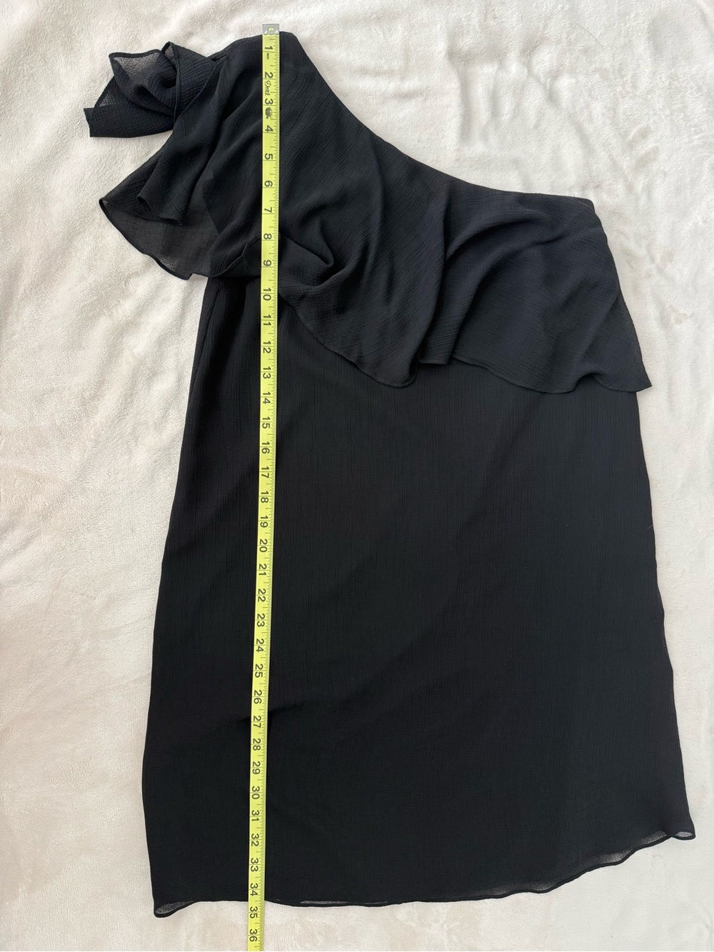 Cece One-Shoulder Black Ruffle Dress - Picture 11 of 11